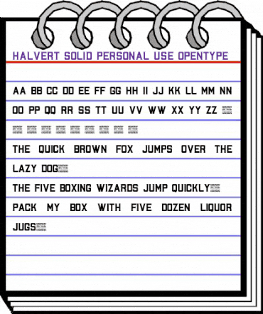 Halvert Solid Personal Use Regular animated font preview Halvert Solid Personal Use Regular animated font preview