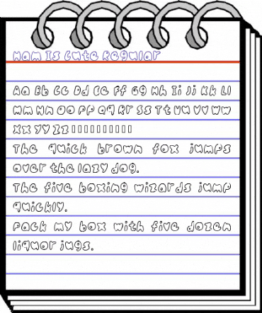 Ham Is Cute Regular animated font preview