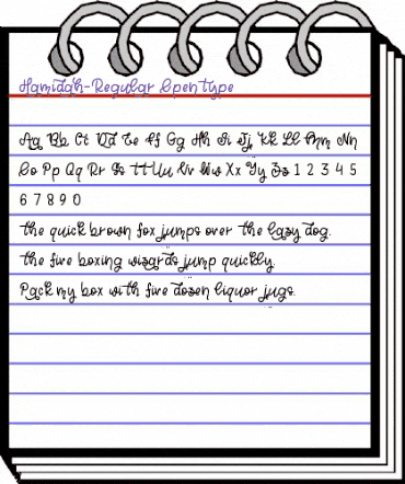 Hamidah Regular animated font preview Hamidah Regular animated font preview