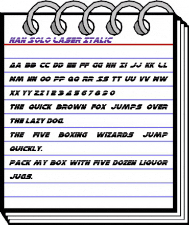 Han Solo Laser Italic Laser Italic animated font preview Han Solo Laser Italic Laser Italic animated font preview