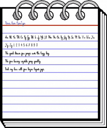 Hana_love Regular animated font preview