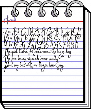 Hanabi Script Regular animated font preview Hanabi Script Regular animated font preview
