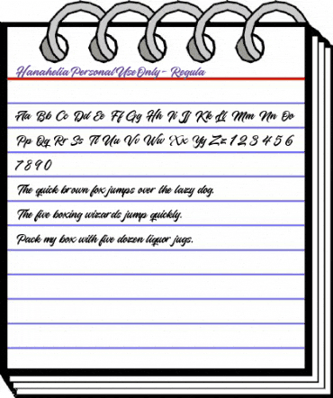 Hanahelia Personal Use Only Regular animated font preview Hanahelia Personal Use Only Regular animated font preview
