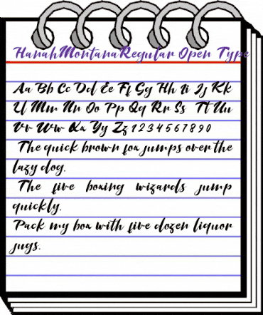 Hanah Montana Regular animated font preview Hanah Montana Regular animated font preview