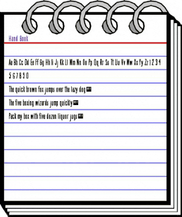Hand Book - Demo Regular animated font preview