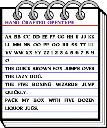 Hand Crafted Regular animated font preview