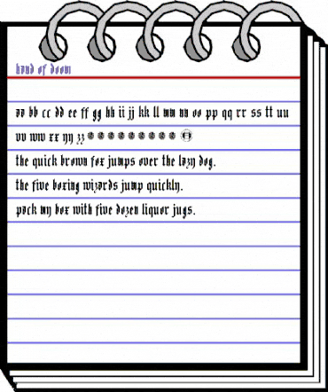 Hand of Doom Regular animated font preview Hand of Doom Regular animated font preview