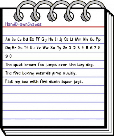 Hand Drawn Shapes Regular animated font preview Hand Drawn Shapes Regular animated font preview