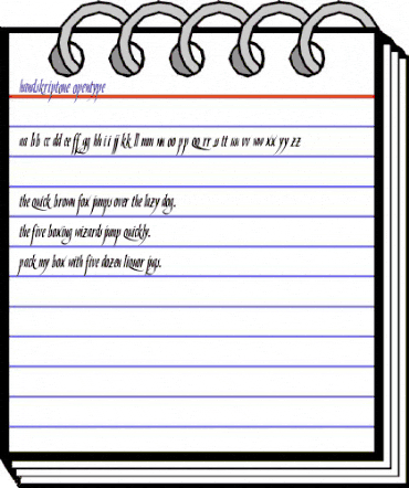 Handskript One animated font preview