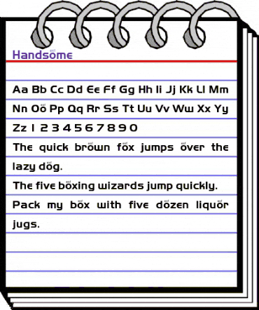 Handsome Regular animated font preview Handsome Regular animated font preview