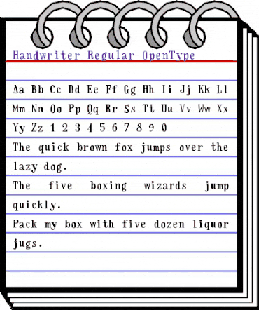 Handwriter Regular animated font preview