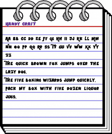 Handy Craft Regular animated font preview Handy Craft Regular animated font preview