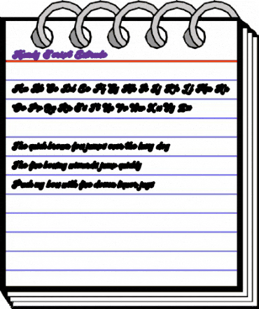 Handy Script Extrude Regular animated font preview