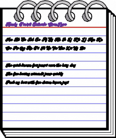 Handy Script Extrude Regular animated font preview