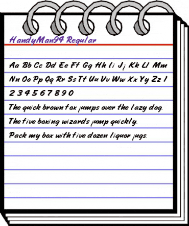 HandyMan94 Regular animated font preview HandyMan94 Regular animated font preview