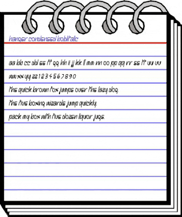 Hanger Condensed BoldItalic animated font preview Hanger Condensed BoldItalic animated font preview