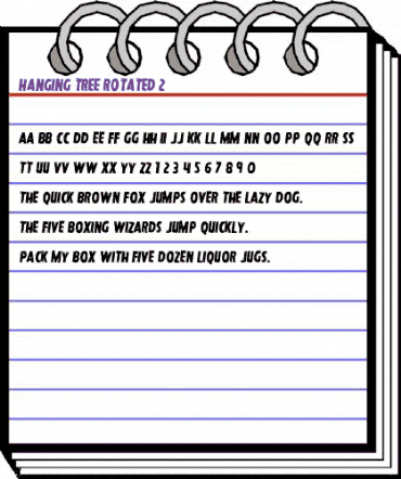 Hanging Tree Rotated 2 Regular animated font preview