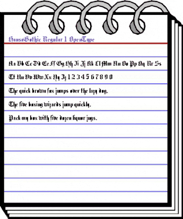 HansaGothic Regular animated font preview