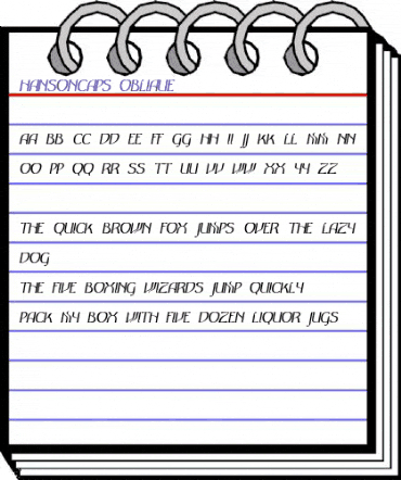 HansonCaps Obliaue animated font preview HansonCaps Obliaue animated font preview