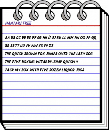 Hantari FREE Regular animated font preview