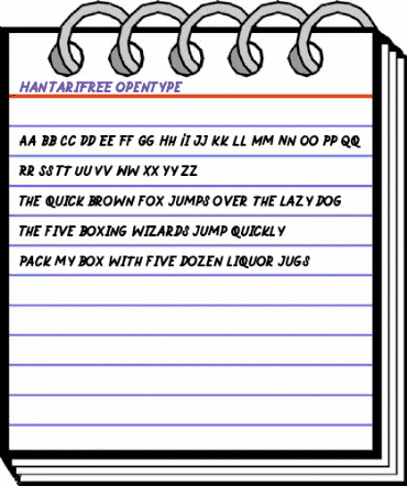 Hantari FREE Regular animated font preview Hantari FREE Regular animated font preview