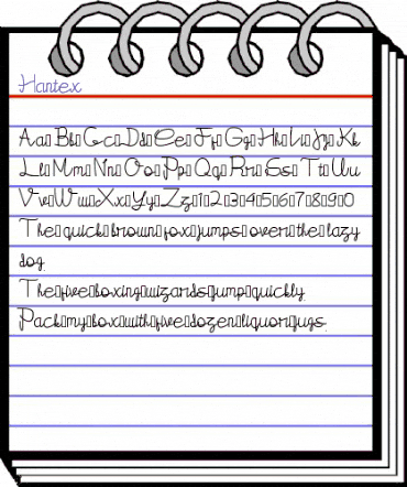 Hantex Regular animated font preview Hantex Regular animated font preview