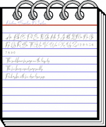 Hantoria Signature NoLigature Regular animated font preview