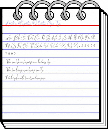 Hantoria Signature NoLigature animated font preview