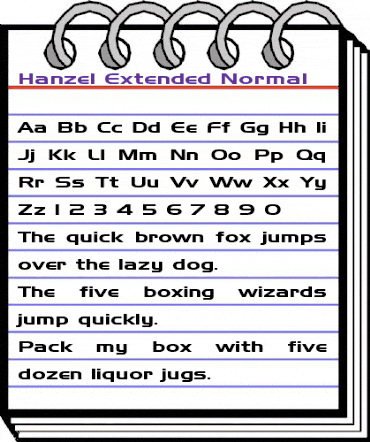 Hanzel-Extended Normal animated font preview Hanzel-Extended Normal animated font preview