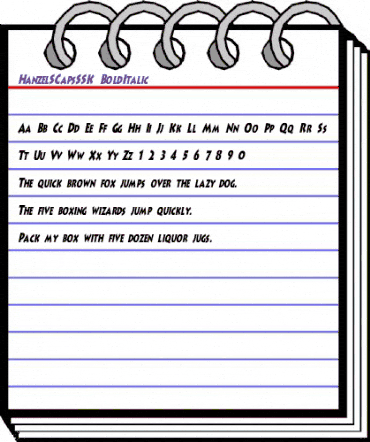 HanzelSCapsSSK BoldItalic animated font preview HanzelSCapsSSK BoldItalic animated font preview