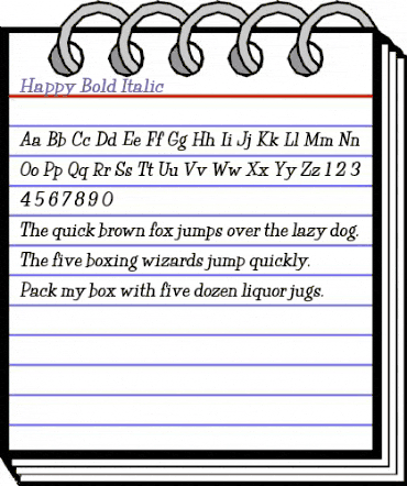 Happy Bold Italic animated font preview Happy Bold Italic animated font preview