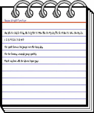 Happy Bright Regular animated font preview