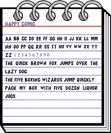HAPPY COMIC Regular animated font preview HAPPY COMIC Regular animated font preview