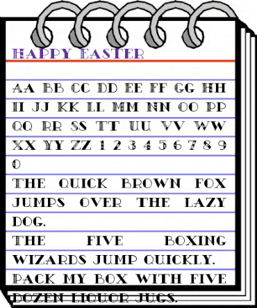 HAPPY EASTER Regular animated font preview