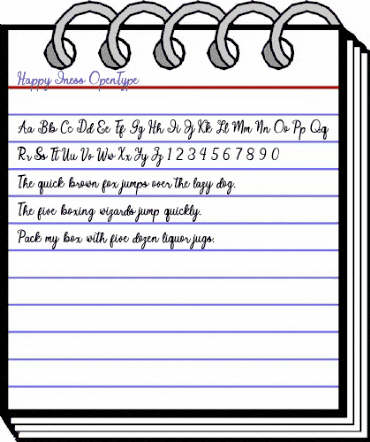 Happy Iness Normal animated font preview