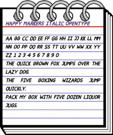 Happy markers Italic animated font preview Happy markers Italic animated font preview