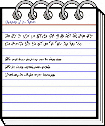 Happy New Year Regular animated font preview Happy New Year Regular animated font preview