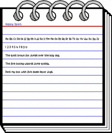 Happy Sport Regular animated font preview