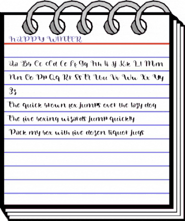 HAPPY WINTER Regular animated font preview