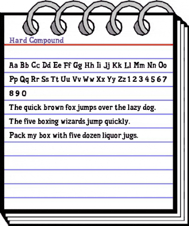 Hard Compound Regular animated font preview Hard Compound Regular animated font preview