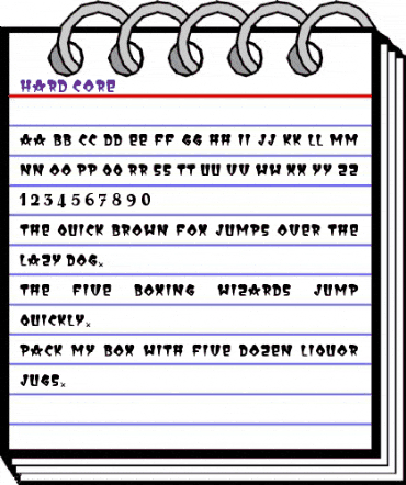 Hard+Core Regular animated font preview Hard+Core Regular animated font preview