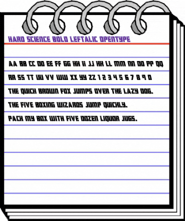 Hard Science Bold Leftalic Bold Italic animated font preview Hard Science Bold Leftalic Bold Italic animated font preview