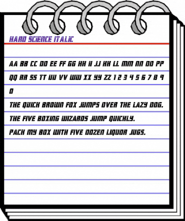 Hard Science Italic Italic animated font preview Hard Science Italic Italic animated font preview