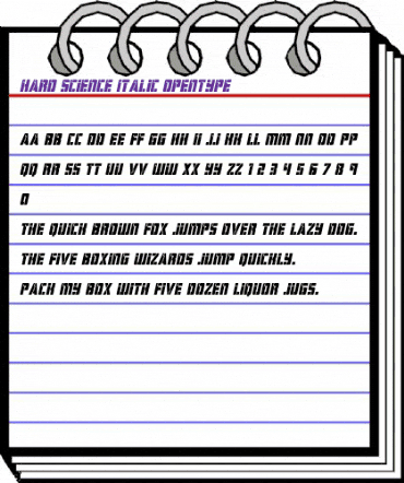 Hard Science Italic Italic animated font preview Hard Science Italic Italic animated font preview