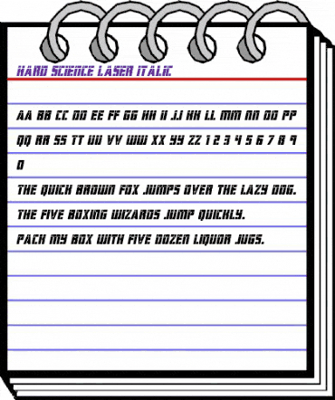 Hard Science Laser Italic Italic animated font preview Hard Science Laser Italic Italic animated font preview