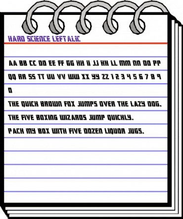 Hard Science Leftalic Italic animated font preview Hard Science Leftalic Italic animated font preview