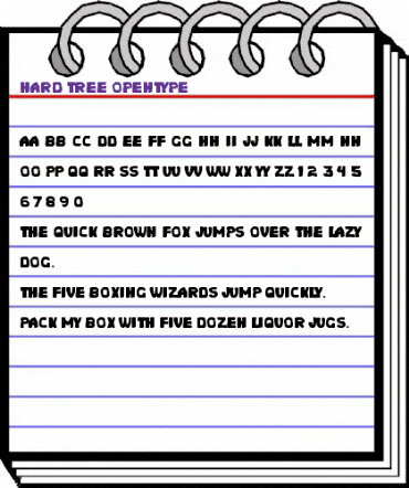 Hard Tree Regular animated font preview