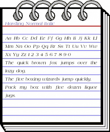 Harding-Normal-Italic Regular animated font preview Harding-Normal-Italic Regular animated font preview