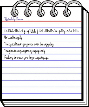 Hardolyn [Demo] Regular animated font preview
