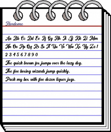 Hardome Regular animated font preview